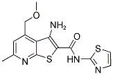 3-AMINO-4-(METHOXYMETHYL)-6-METHYL-N-1,3-THIAZOL-2-YLTHIENO[2,3-B]PYRIDINE-2-CARBOXAMIDE 结构式