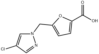 5-[(4-氯-1H-吡唑-1-基)甲基]呋喃-2-羧酸 结构式