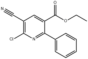 ETHYL 6-CHLORO-5-CYANO-2-PHENYLNICOTINATE 结构式