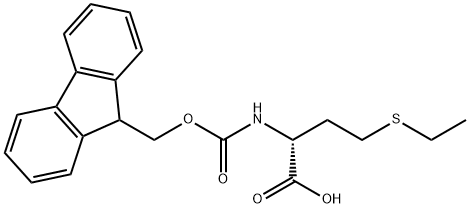 FMOC-D-2-AMINO-4-(ETHYL(THIO))BUTYRIC ACID 结构式