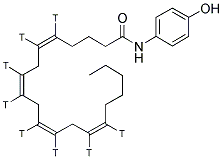 ARACHIDONYL-4-HYDROXYPHENYLAMIDE, [ARACHIDONYL 5,6,8,9,11,12,14,15-3H] 结构式