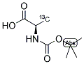 D-丙氨酸-3-13C, N-T-BOC 衍生物 结构式