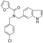 N-(4-CHLOROBENZYL)-N-[((1H)-INDOL-6-YL)METHYL]FURAN-2-CARBOXAMIDE 结构式