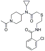 N-[2-((1-ACETYLPIPERIDIN-4-YL)CYCLOPROPYLAMINOACETYLTHIO)ETHYL]-2-CHLOROBENZAMIDE 结构式