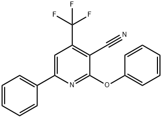 2-PHENOXY-6-PHENYL-4-(TRIFLUOROMETHYL)NICOTINONITRILE 结构式