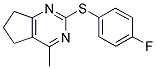 2-[(4-FLUOROPHENYL)SULFANYL]-4-METHYL-6,7-DIHYDRO-5H-CYCLOPENTA[D]PYRIMIDINE 结构式