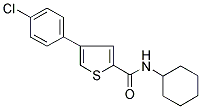 4-(4-Chlorophenyl)-N-cyclohexylthiophene-2-carboxamide 结构式