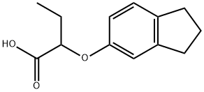 2-(2,3-二氢-1H-茚-5-氧基)丁酸 结构式