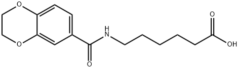6-[(2,3-DIHYDRO-BENZO[1,4]DIOXINE-6-CARBONYL)-AMINO]-HEXANOIC ACID 结构式