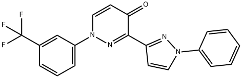 3-(1-PHENYL-1H-PYRAZOL-3-YL)-1-[3-(TRIFLUOROMETHYL)PHENYL]-4(1H)-PYRIDAZINONE 结构式