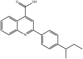 2-(4-仲丁基苯基)喹啉-4-羧酸 结构式