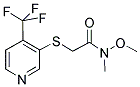 N-METHOXY-N-METHYL-2-[[4-(TRIFLUOROMETHYL)PYRIDIN-3-YL]THIO]ACETAMIDE 结构式