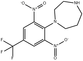 1-[2,6-DINITRO-4-(TRIFLUOROMETHYL)PHENYL]-1,4-DIAZEPANE 结构式