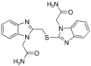 2-[2-(([1-(2-AMINO-2-OXOETHYL)-1H-BENZIMIDAZOL-2-YL]METHYL)THIO)-1H-BENZIMIDAZOL-1-YL]ACETAMIDE 结构式