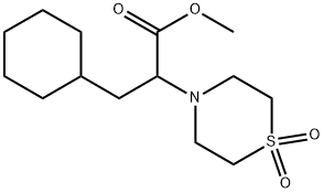 METHYL 3-CYCLOHEXYL-2-(1,1-DIOXO-1LAMBDA6,4-THIAZINAN-4-YL)PROPANOATE 结构式