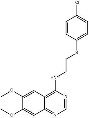 N-(2-[(4-Chlorophenyl)sulfanyl]ethyl)-6,7-dimethoxy-4-quinazolinamine 结构式