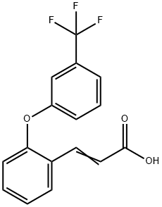 3-{2-[3-(TRIFLUOROMETHYL)PHENOXY]PHENYL}ACRYLIC ACID 结构式