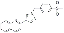 2-[1-(4-(METHYLSULPHONYL)BENZYL)-(1H)-PYRAZOL-4-YL]QUINOLINE 结构式