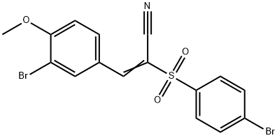 3-(3-BROMO-4-METHOXYPHENYL)-2-((4-BROMOPHENYL)SULFONYL)PROP-2-ENENITRILE 结构式