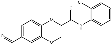 N-(2-氯苯基)-2-(4-甲酰基-2-甲氧基苯氧基)乙酰胺 结构式