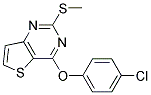 4-(4-CHLOROPHENOXY)-2-(METHYLSULFANYL)THIENO[3,2-D]PYRIMIDINE 结构式