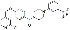 1-[4-((2-CHLOROPYRIDIN-4-YL)METHOXY)BENZOYL]-4-[3-(TRIFLUOROMETHYL)PHENYL]PIPERAZINE 结构式
