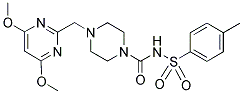 4-[(4,6-DIMETHOXYPYRIMIDIN-2-YL)METHYL]-N-[(4-METHYLPHENYL)SULFONYL]PIPERAZINE-1-CARBOXAMIDE 结构式
