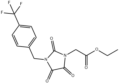 ETHYL 2-(2,4,5-TRIOXO-3-[4-(TRIFLUOROMETHYL)BENZYL]-1-IMIDAZOLIDINYL)ACETATE 结构式