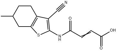 (E)-3-(3-CYANO-6-METHYL-4,5,6,7-TETRAHYDRO-BENZO[B]THIOPHEN-2-YLCARBAMOYL)-ACRYLIC ACID 结构式