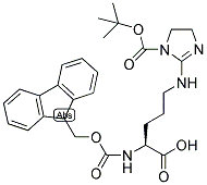 FMOC-L-ORN(2-(1-BOC)DIHYDROIMIDAZOLINYL) 结构式