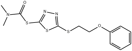 S-(5-[(2-PHENOXYETHYL)SULFANYL]-1,3,4-THIADIAZOL-2-YL) N,N-DIMETHYLCARBAMOTHIOATE 结构式