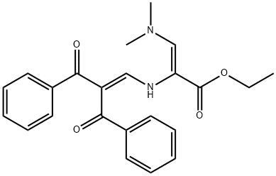 ETHYL (Z)-2-[(2-BENZOYL-3-OXO-3-PHENYL-1-PROPENYL)AMINO]-3-(DIMETHYLAMINO)-2-PROPENOATE 结构式