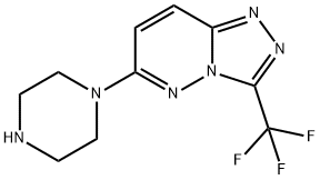 6-PIPERAZINO-3-(TRIFLUOROMETHYL)[1,2,4]TRIAZOLO[4,3-B]PYRIDAZINE 结构式