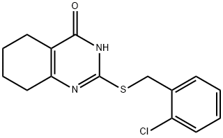 2-[(2-CHLOROBENZYL)SULFANYL]-5,6,7,8-TETRAHYDRO-4-QUINAZOLINOL 结构式