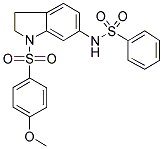 N-[2,3-DIHYDRO-1-[(4-METHOXYPHENYL)SULPHONYL]-(1H)-INDOL-6-YL]BENZENESULPHONAMIDE 结构式