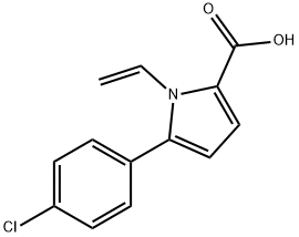 5-(4-氯苯基)-1-乙烯基-1H-吡咯-2-羧酸 结构式