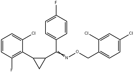 [2-(2-CHLORO-6-FLUOROPHENYL)CYCLOPROPYL](4-FLUOROPHENYL)METHANONE O-(2,4-DICHLOROBENZYL)OXIME 结构式