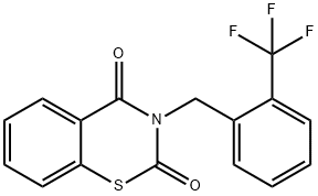 3-[2-(TRIFLUOROMETHYL)BENZYL]-2H-1,3-BENZOTHIAZINE-2,4(3H)-DIONE 结构式