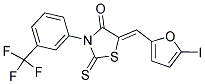 (5Z)-5-[(5-IODO-2-FURYL)METHYLENE]-2-THIOXO-3-[3-(TRIFLUOROMETHYL)PHENYL]-1,3-THIAZOLIDIN-4-ONE 结构式
