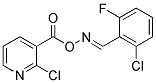 2-CHLORO-3-[(([(2-CHLORO-6-FLUOROPHENYL)METHYLENE]AMINO)OXY)CARBONYL]PYRIDINE 结构式