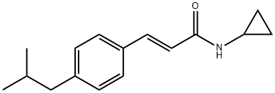 N-CYCLOPROPYL-3-(4-ISOBUTYLPHENYL)ACRYLAMIDE 结构式