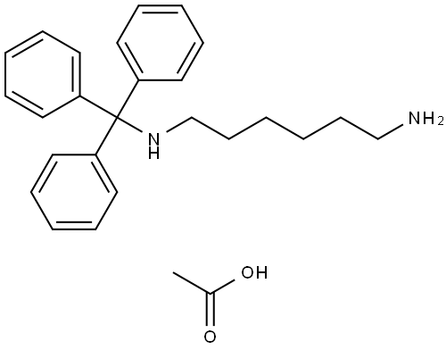 N-三苯甲基己二胺 乙酸盐 结构式