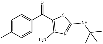(4-氨基-2-(叔丁基氨基)噻唑-5-基)(对甲苯基)甲酮 结构式