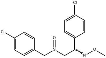 2-[(4-CHLOROBENZYL)SULFINYL]-1-(4-CHLOROPHENYL)-1-ETHANONE O-METHYLOXIME 结构式