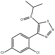 4-(2,4-DICHLOROPHENYL)-1,2,3-THIADIAZOL-5-YL ISOPROPYL SULFOXIDE 结构式