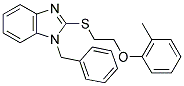1-Benzyl-2-([2-(2-methylphenoxy)ethyl]thio)-1H-benzimidazole 结构式