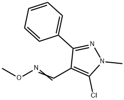 5-CHLORO-1-METHYL-3-PHENYL-1H-PYRAZOLE-4-CARBALDEHYDE O-METHYLOXIME 结构式