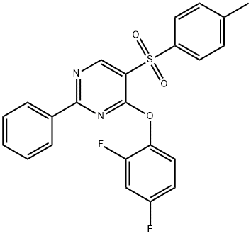 4-(2,4-Difluorophenoxy)-2-phenyl-5-pyrimidinyl 4-methylphenyl sulfone 结构式