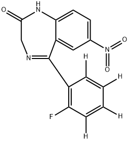 N-DESMETHYLFLUNITRAZEPAM-D4 结构式