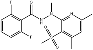 N'-[4,6-DIMETHYL-3-(METHYLSULFONYL)-2-PYRIDINYL]-2,6-DIFLUORO-N'-METHYLBENZENECARBOHYDRAZIDE 结构式